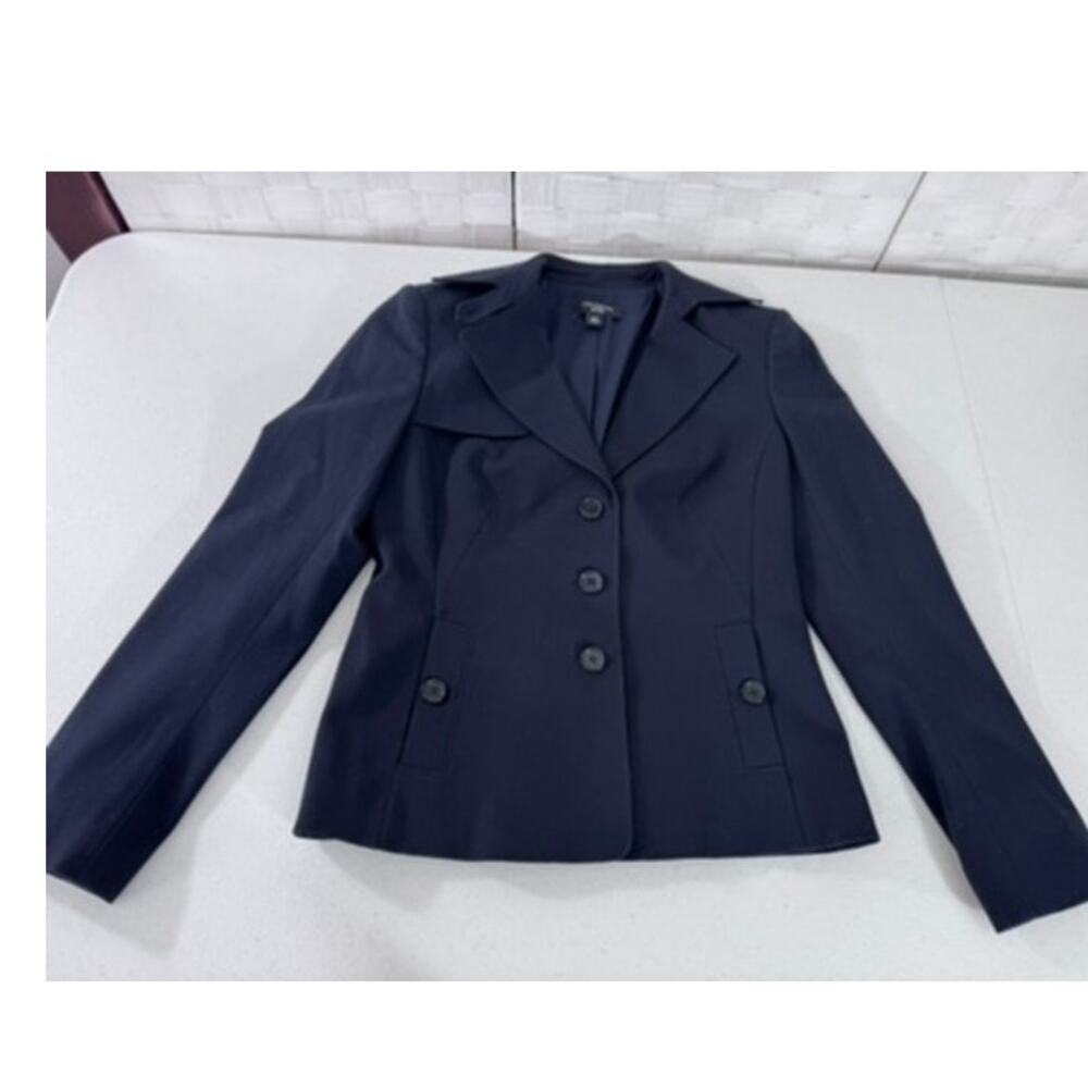 NEW! "Ann Taylor" Navy Blazer,Office Wear,Secretary, Librarian,SZ 0P, Old‎ Money
